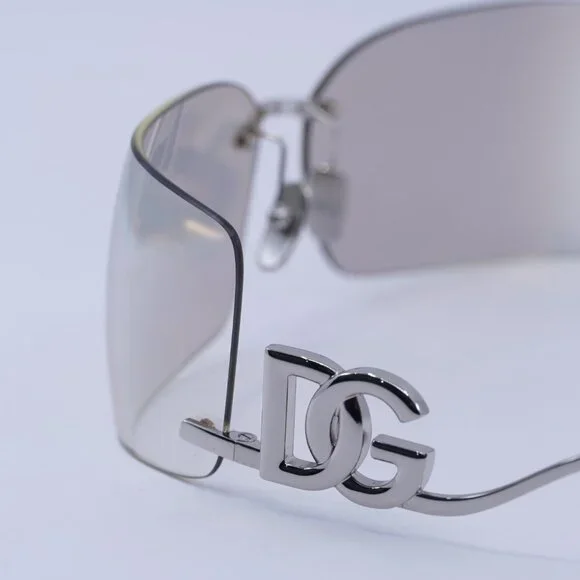 Dolce & Gabbana DG2319 05/6G Rectangle Sunglasses - Silver/Ivory Mirror Dolce & Gabbana DG2319 Sunglasses | LensCrafters main image 3